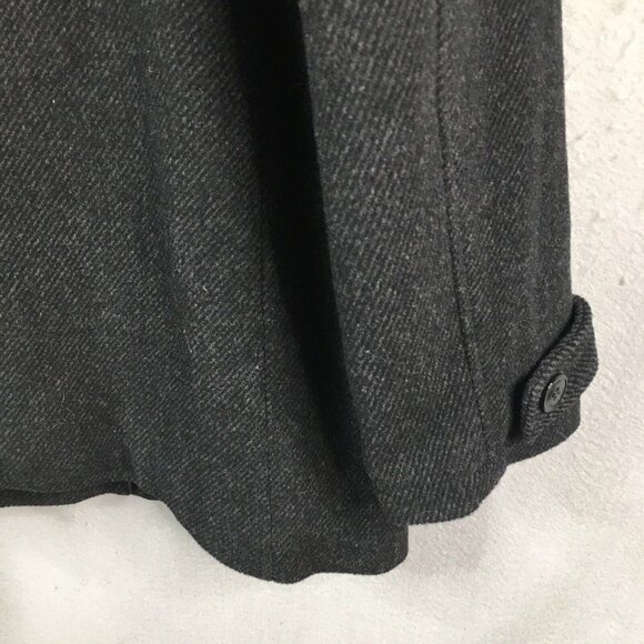 Kenneth Cole Jacket Mens Extra Large Gray Black Wool Blend Military Coat Lined - Picture 10 of 16